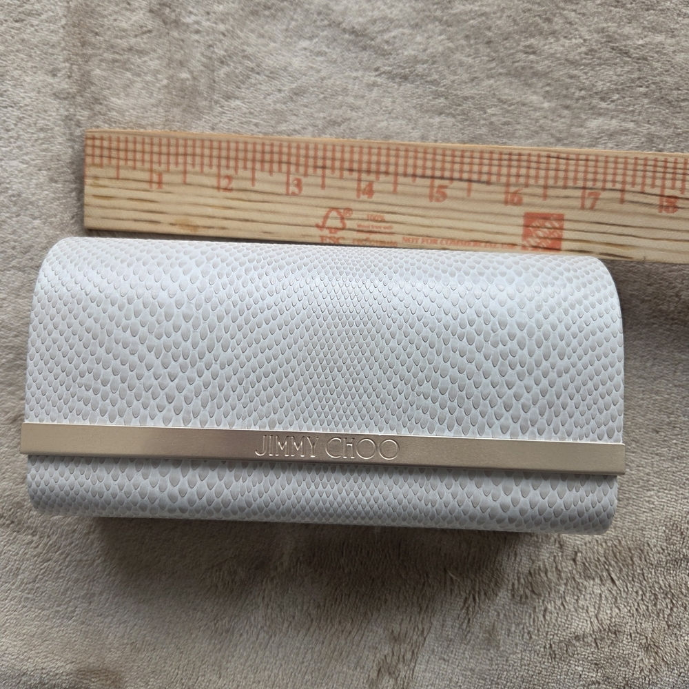 Jimmy Choo White Sun Glass Case